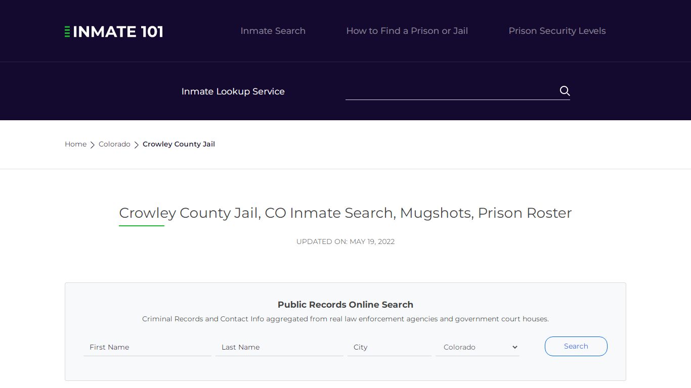 Crowley County Jail, CO Inmate Search, Mugshots, Prison ...